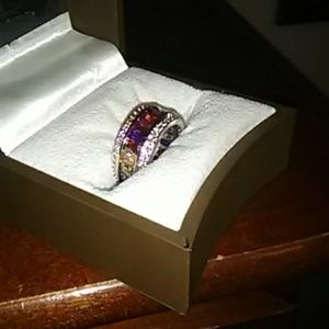 Multi color birthstones ring
